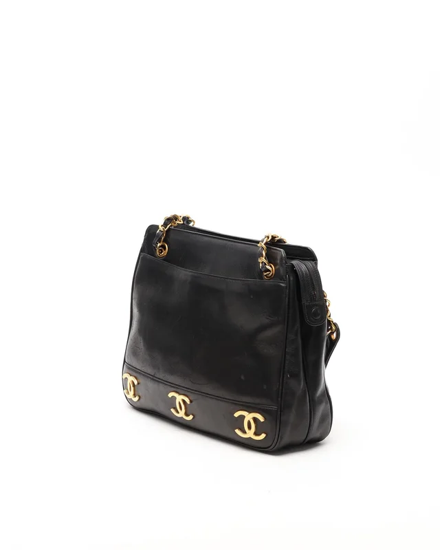 Chanel Triple CC Chain Tote Bag in Leather from A Retro Tale, photo 2 of 11
