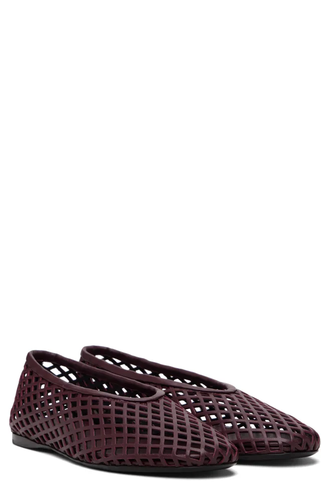 Proenza Schouler Brown Tee Perforated Ballerina Flats, photo 4 of 5 from SSENSE