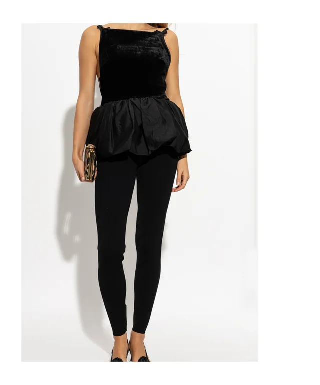 Self-Portrait velvet peplum top, photo 3 of 4 from SENSER