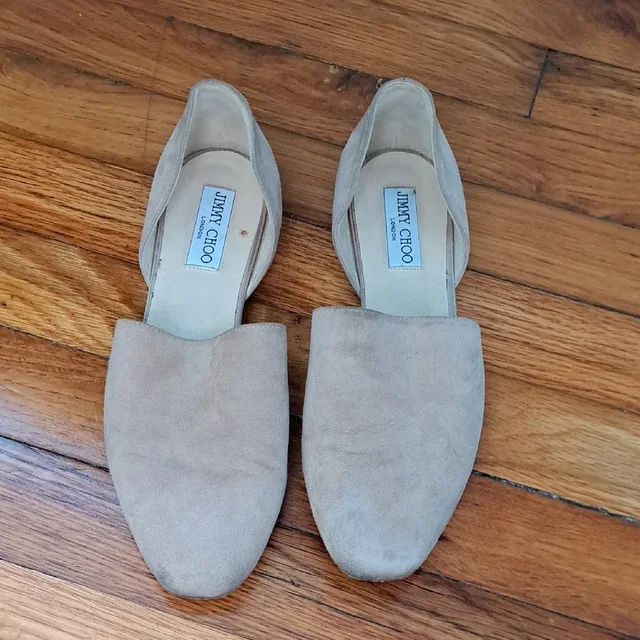 Jimmy Choo Suede Flats 8/15 in brown|neutral Suede from Poshmark