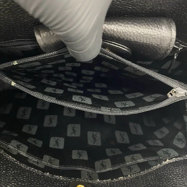 Saint Laurent Leather Handbag in Black Leather from LuxUness, photo 10 of 10