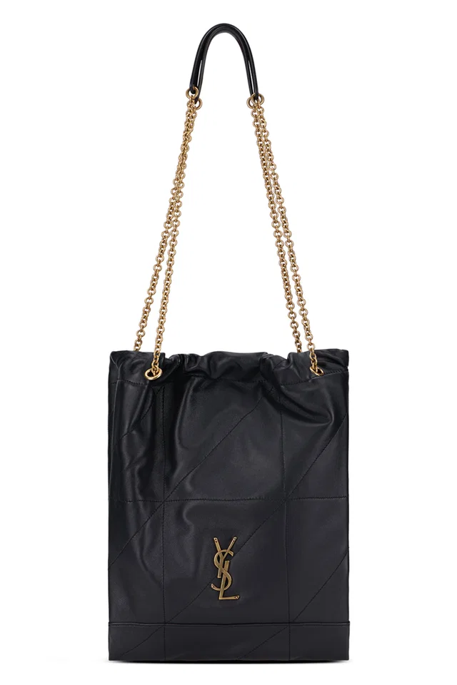 Saint Laurent Quilted Lambskin Shoulder Bag — Black Leather in Black Lambskin from HEWI