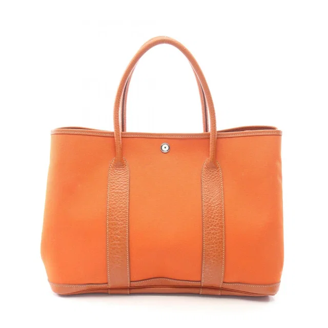 Hermès Tote Bag Garden Party PM Potiron Leather Canvas in Canvas from The Reluxe
