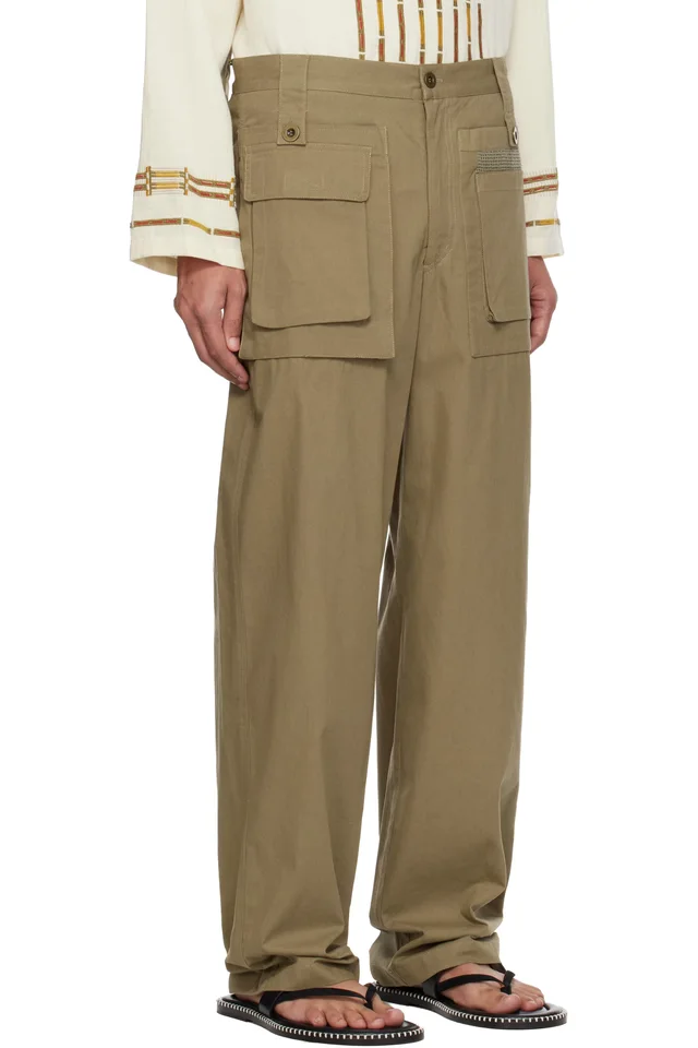 Isabel Marant Khaki Ezio Trousers, photo 2 of 2 from SSENSE