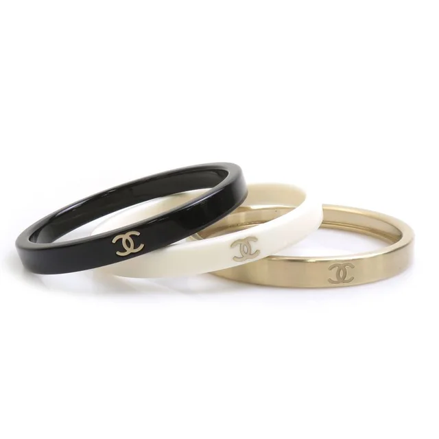 Chanel Bracelet Bangle CC Logo from The Reluxe