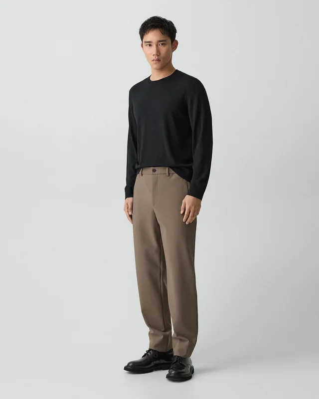 Theory Curtis Drawstring Pant in Precision Ponte in MOREL Shell: 73% Polyamide, 27% Elastane; Back: 73% Polyamide, 27% Elastane, photo 9 of 12 from Theory