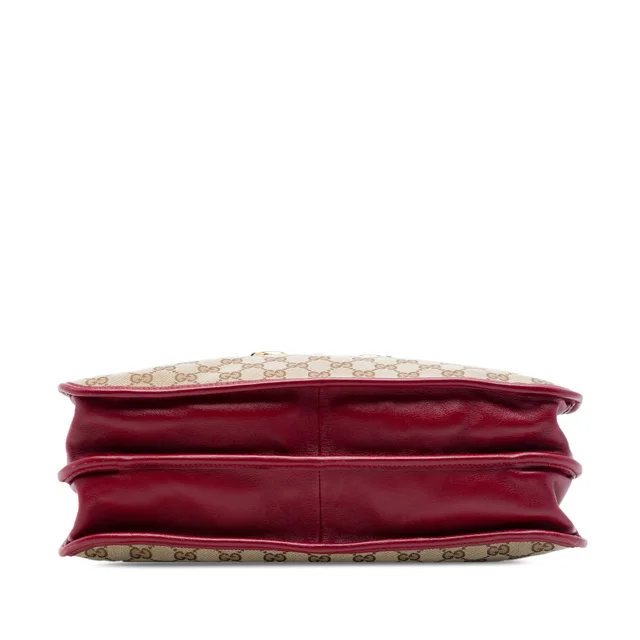 Red Gucci Medium GG Canvas Horsebit 1955 Chain Tote Satchel in Red Canvas from Designer Revival, photo 2 of 2