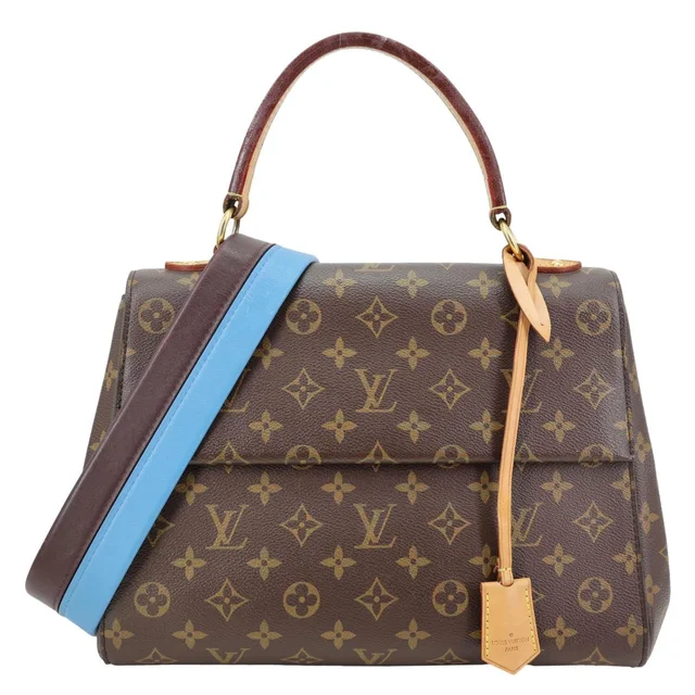 Louis Vuitton Cluny MM Monogram Canvas Crossbody Bag Brown in Brown Coated canvas from Dallas Designer Handbags