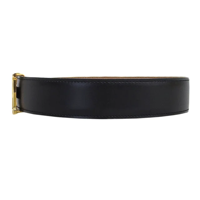 Hermès 1996 Constance Belt, Black in Black Box leather from VINTAGE QOO TOKYO, photo 5 of 8