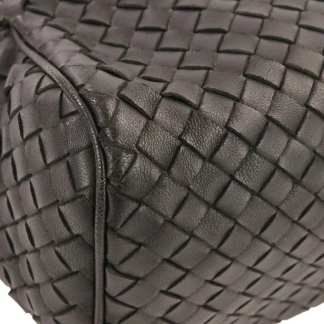 Bottega Veneta Intrecciato Leather Mini Boston Bag in Black Woven leather from LuxUness, photo 13 of 14
