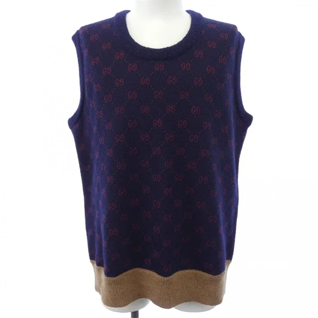Gucci Vest Navy in Navy from The Reluxe