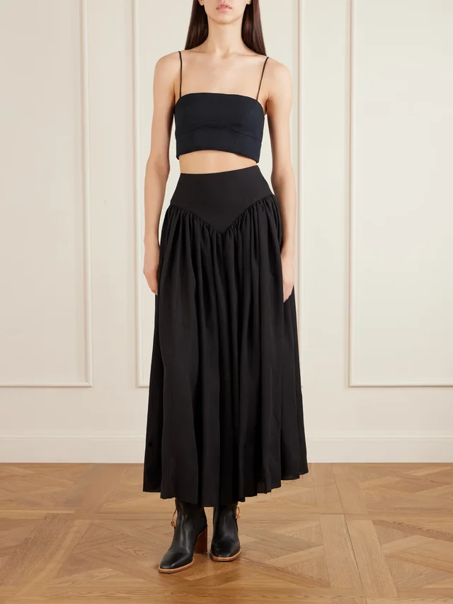 GABRIELA HEARST Blazie cropped linen top in Black, photo 2 of 2 from NET-A-PORTER (Canada)