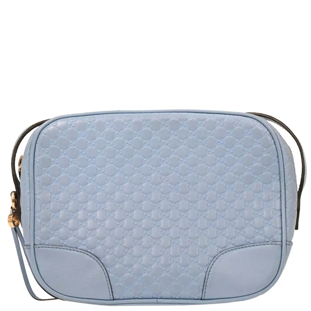 Gucci Light Blue Micro Guccissima Crossbody Bag in Blue Leather from AMORE Vintage Tokyo