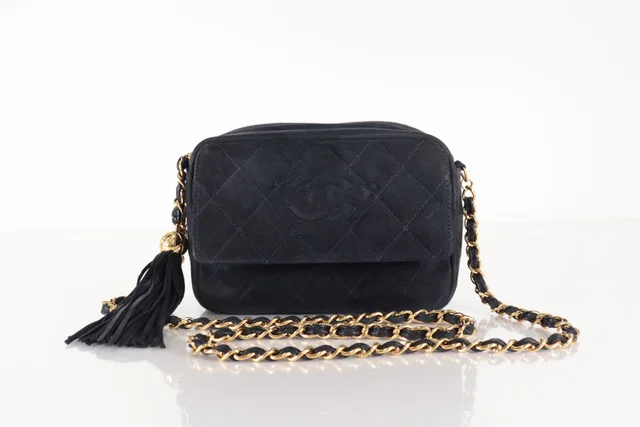 Chanel Suede Fringe Chain Camera Bag in Suede from Luxury Promise