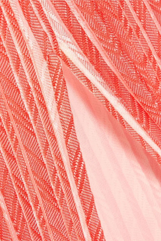 Missoni Pleated Crochet-Knit Skirt in Orange, photo 4 of 4 from THE OUTNET