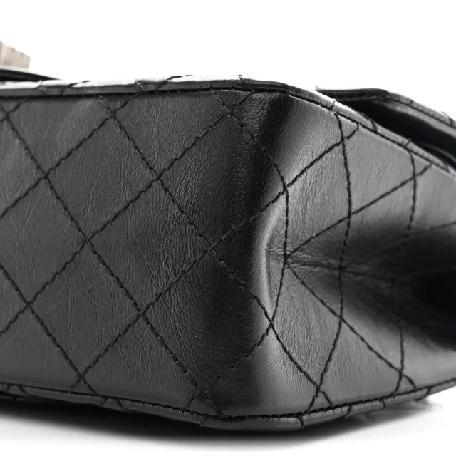 Chanel Aged Calfskin Quilted 2.55 Reissue 225 Flap Black in Black Calfskin from FASHIONPHILE, photo 10 of 10