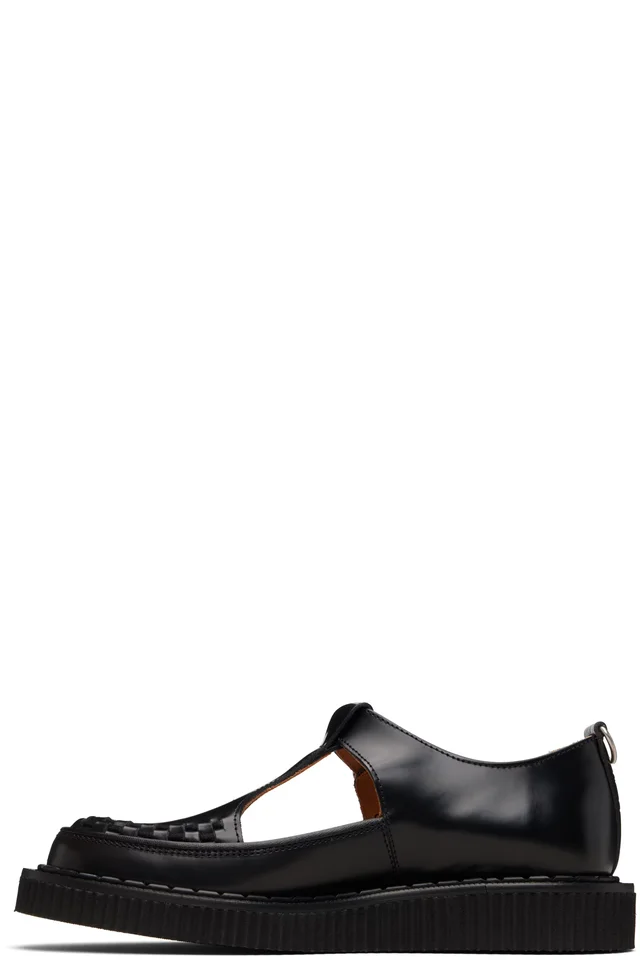 George Cox Black Hatton T-Bar Sandal Loafers, photo 3 of 5 from SSENSE