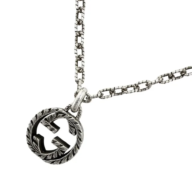 Gucci Necklace Interlocking G GG Long 925 Sterling Silver in Silver from The Reluxe
