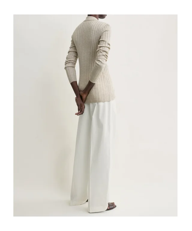 Totême Ribbed-Knit Long Sleeved Cardigan, photo 5 of 6 from SENSER