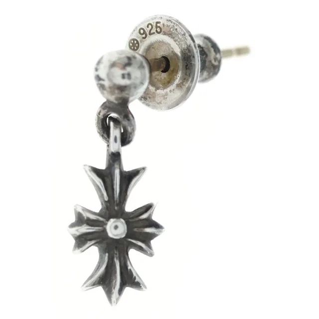 Chrome Hearts Tny CH Pls Tiny CH Plus Drop Earrings Silver in Silver from The Reluxe