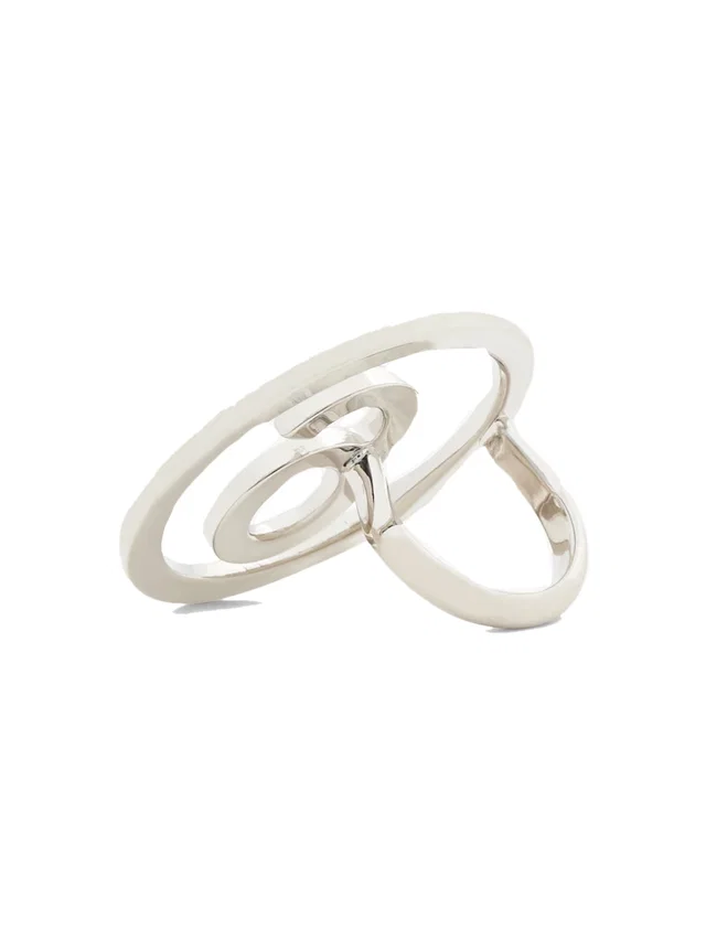 Maison Margiela Logo Ring — Silver Rings in Silver from HEWI