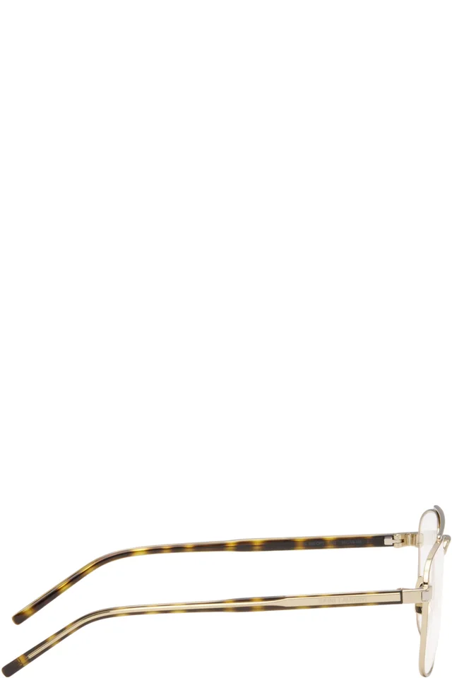 Saint Laurent Gold SL 665 Glasses, photo 2 of 4 from SSENSE