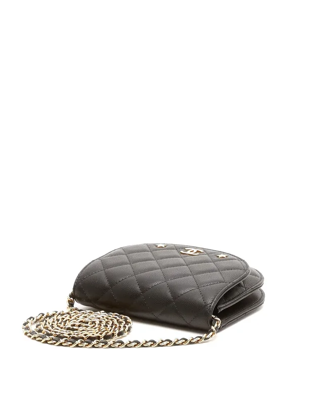 Chanel CC Quilted Star Crossbody Bag in Caviar leather from A Retro Tale, photo 4 of 12