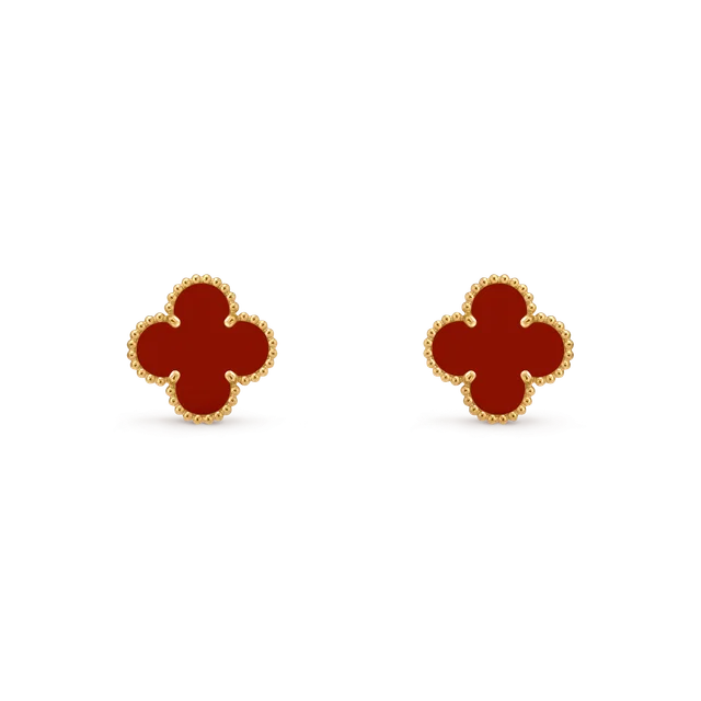 Van Cleef & Arpels Vintage Alhambra Earrings Carnelian from Truefacet