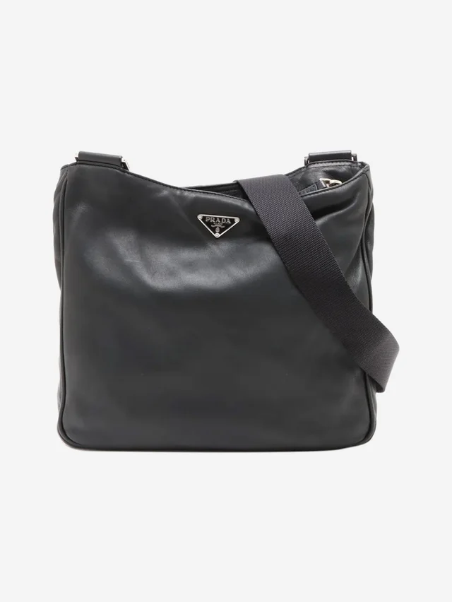 Prada Black leather shoulder bag in Black Leather from Sign of the Times