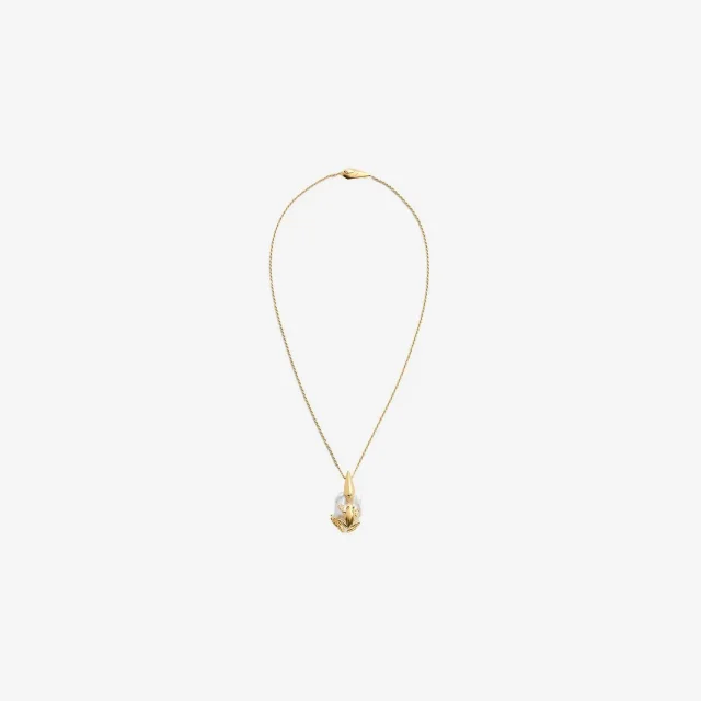 Bottega Veneta Freshwater Pearl Frog Necklace — White Sterling Silver Necklaces in White from HEWI, photo 2 of 2