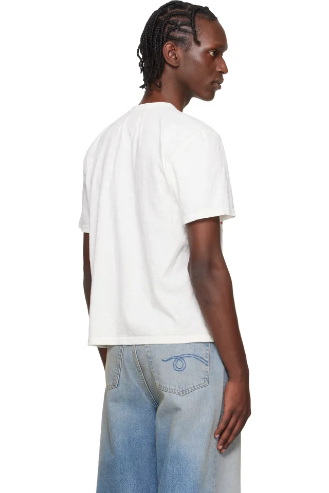 Rhude Off-White USA Flag Slub T-shirt, photo 3 of 4 from SSENSE