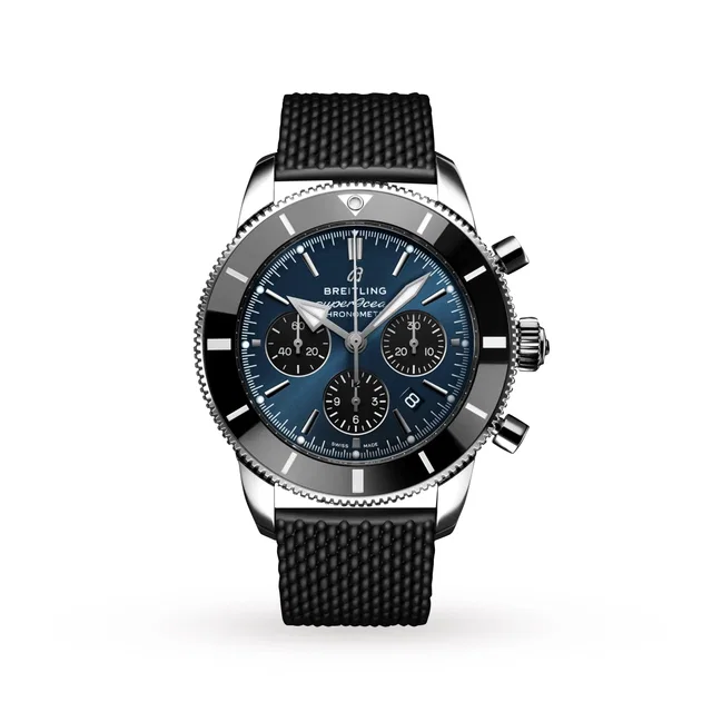 Breitling Superocean Heritage B01 Chronograph 44 Watch in silver|gray Ceramic from WatchesOfSwitzerland