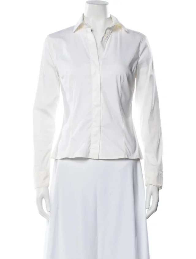 Brunello Cucinelli Long Sleeve Button-Up Top from The RealReal