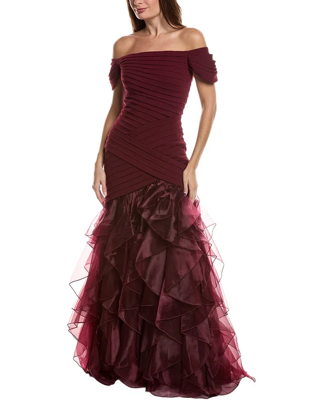 Tadashi Shoji Short Sleeve Embroidered Maxi Dress, image 1 of 1 from Rue La La