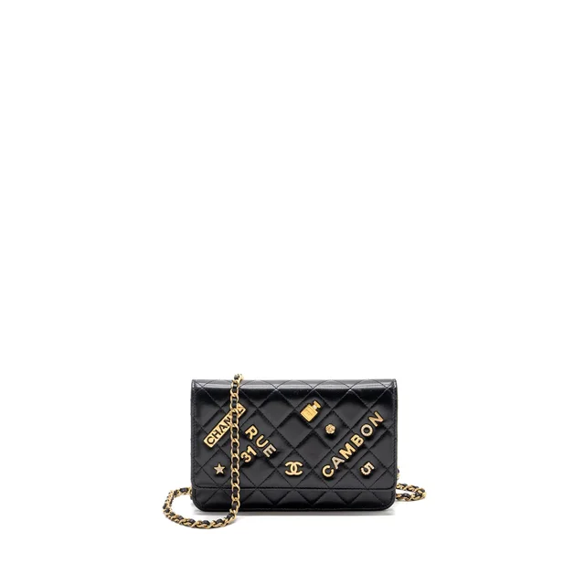 Chanel Classic Wallet On Chain in Black Lambskin from EMIER