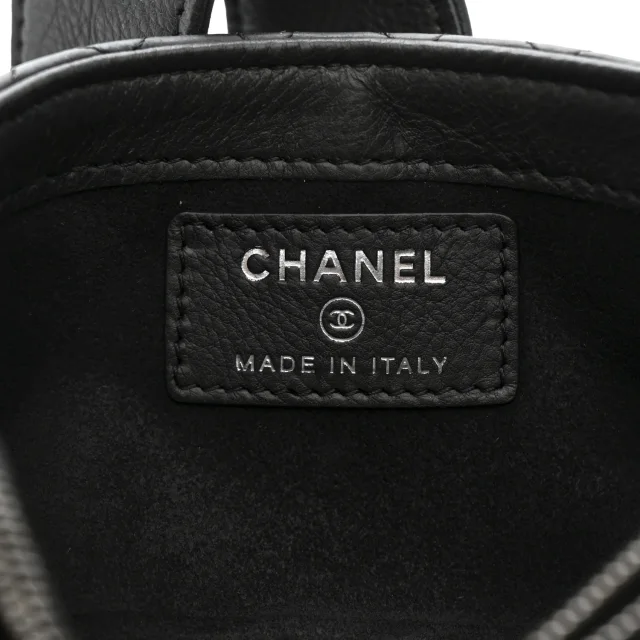 Chanel Boy Reverso Mini Pochette Black in Black Calfskin from FASHIONPHILE, photo 8 of 12