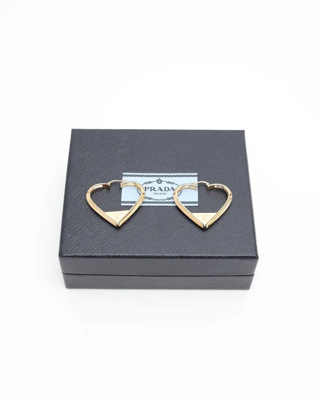 Prada Heart Hoop Earrings from A Retro Tale, photo 4 of 4