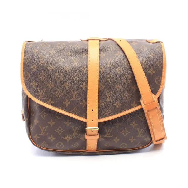 Louis Vuitton Shoulder Bag Saumur 35 Monogram Leather in Leather from The Reluxe