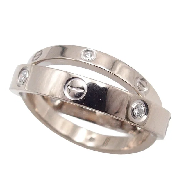 Cartier Be Love White Gold Diamond Half No 53 Ring in White from The Reluxe