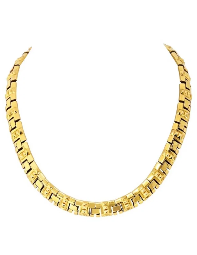 Bvlgari 18K Yellow Gold Structural Collar Necklace in Yellow from Luxury Promise