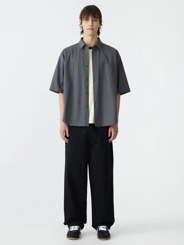 Bassike Crushed Cotton Short Sleeve Shirt from bassike, photo 1 of 1