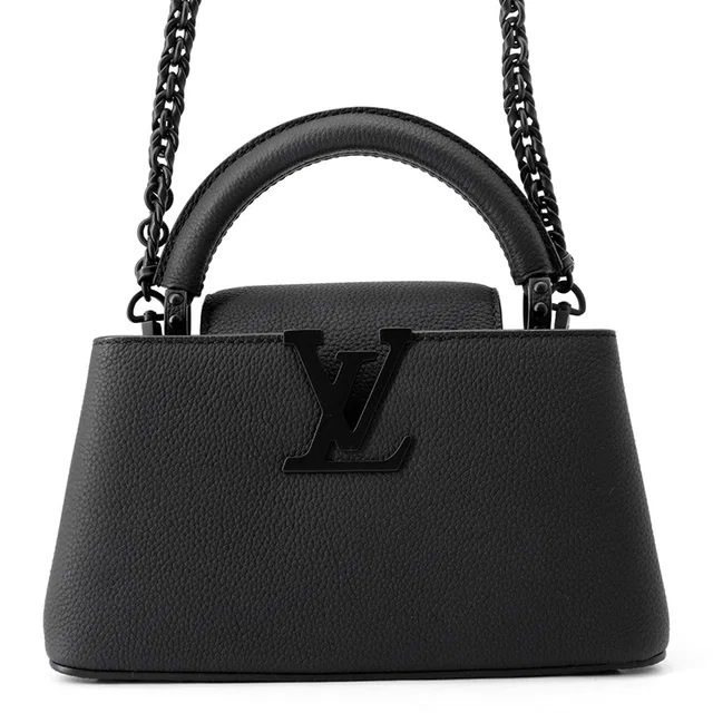 Louis Vuitton Capucines EW All BlackM23955 MattCalf Leather Size MINI in Leather from GALLERY RARE