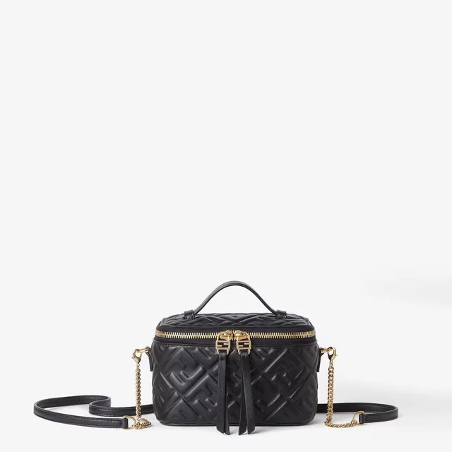 Fendi Quilted Leather Top Handle Bag — Black in Black Leather from HEWI