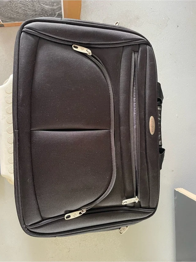 Samsonite Laptop Briefcase With Silver Zippers in black from Poshmark
