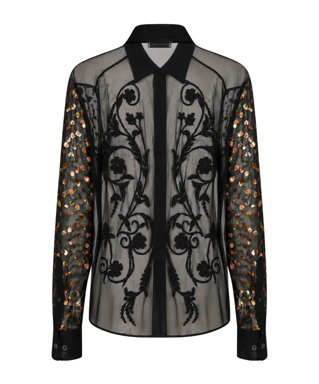 Dries Van Noten Beaded Floral Embroidered Shirt, photo 2 of 2 from SENSER