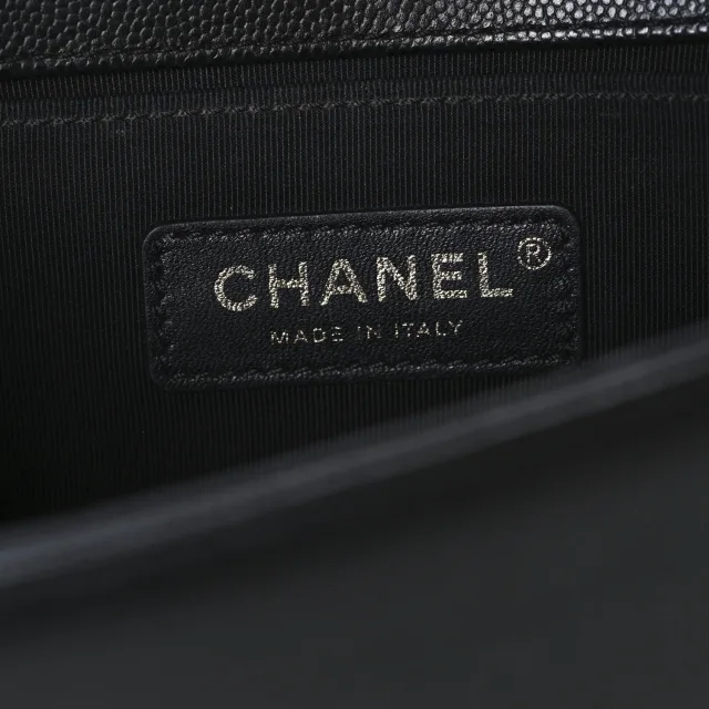 Chanel Caviar Quilted Small Boy Flap Black in Black Caviar leather from FASHIONPHILE, photo 6 of 11