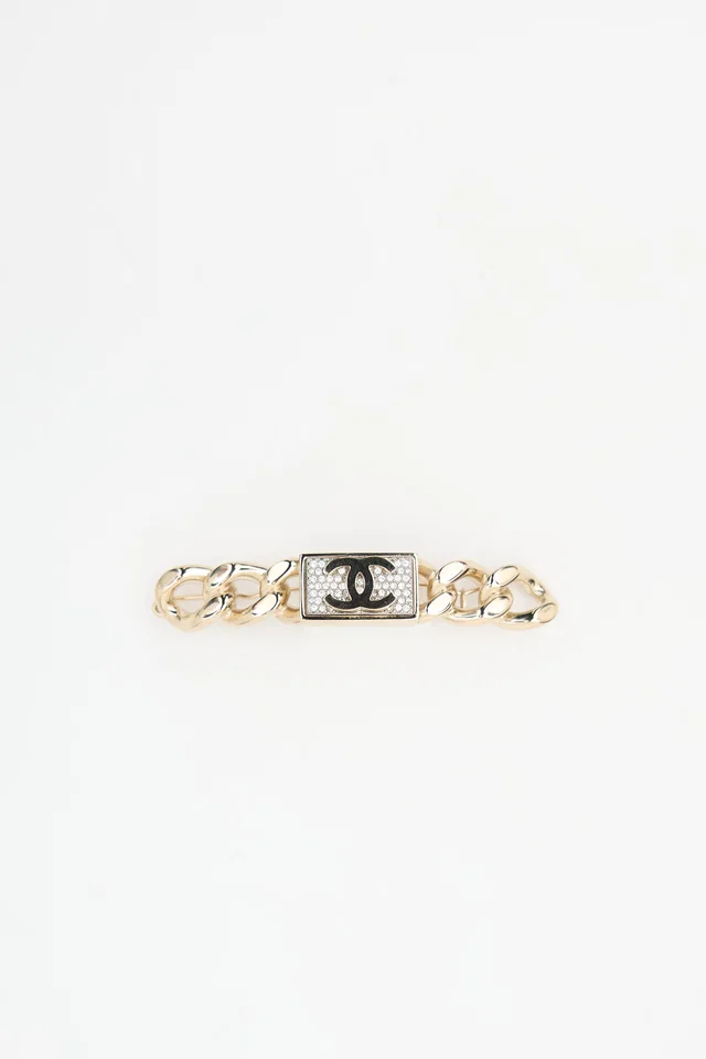 Chanel 2021 Crystal CC Hair Pin from VSP Consignment