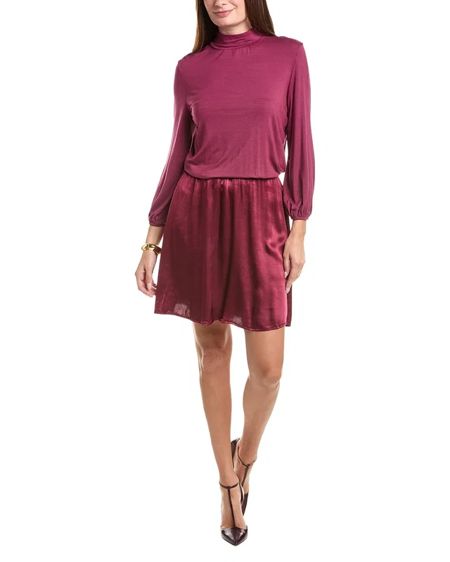 Michael Stars Myla Mock Neck 2-Fer Mini Dress, image 1 of 1 from Rue La La
