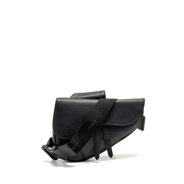 Dior Homme saddle bag calfskin black SHW in Black Calfskin from EMIER