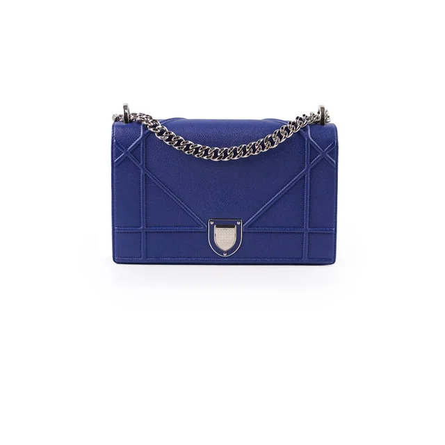 Dior Diorama Medium Navy Grained in Navy Caviar leather from The Purse Affair